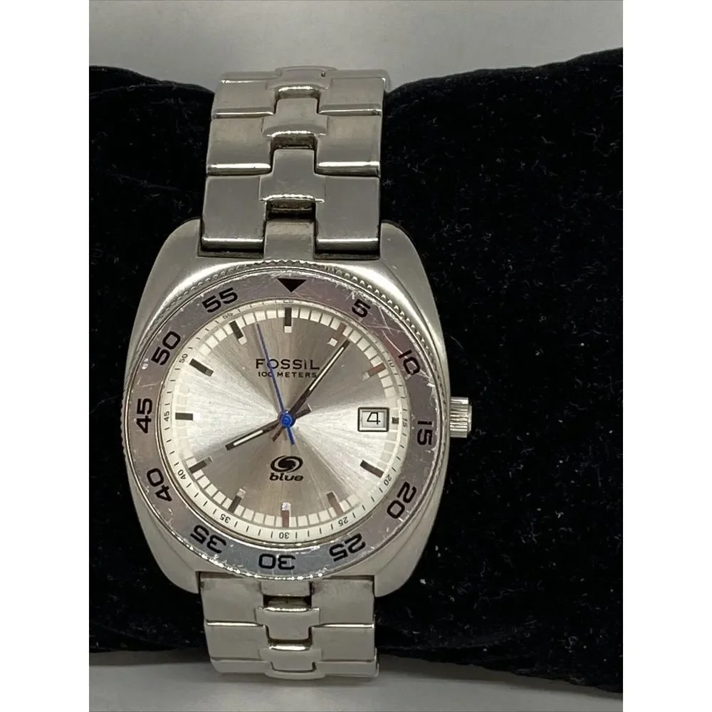 Fossil AM3692 Women's Stainless Steel Silver Analog Dial Quartz Watch HO432